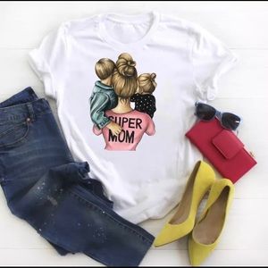 2/$30 Super Mom graphic T-shirt